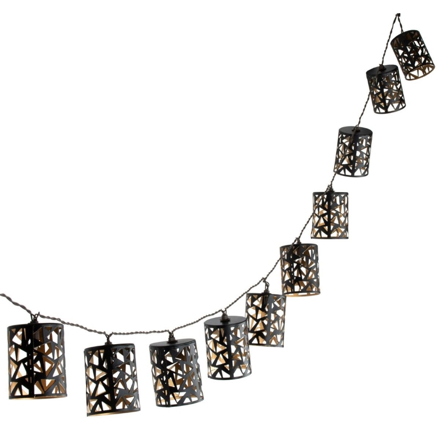 LED Łańcuch solarny 10xE12/3,65m IP44 ciepła biel
