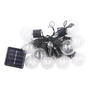 LED Łańcuch solarny 10xLED/0,12W/1,2V 1xAA IP44 6000K
