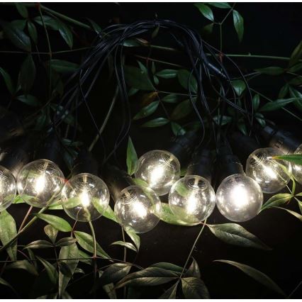 LED Łańcuch solarny 10xLED/0,5/4,5V 12 m 3000K IP44 1200 mAh + zdalne sterowanie