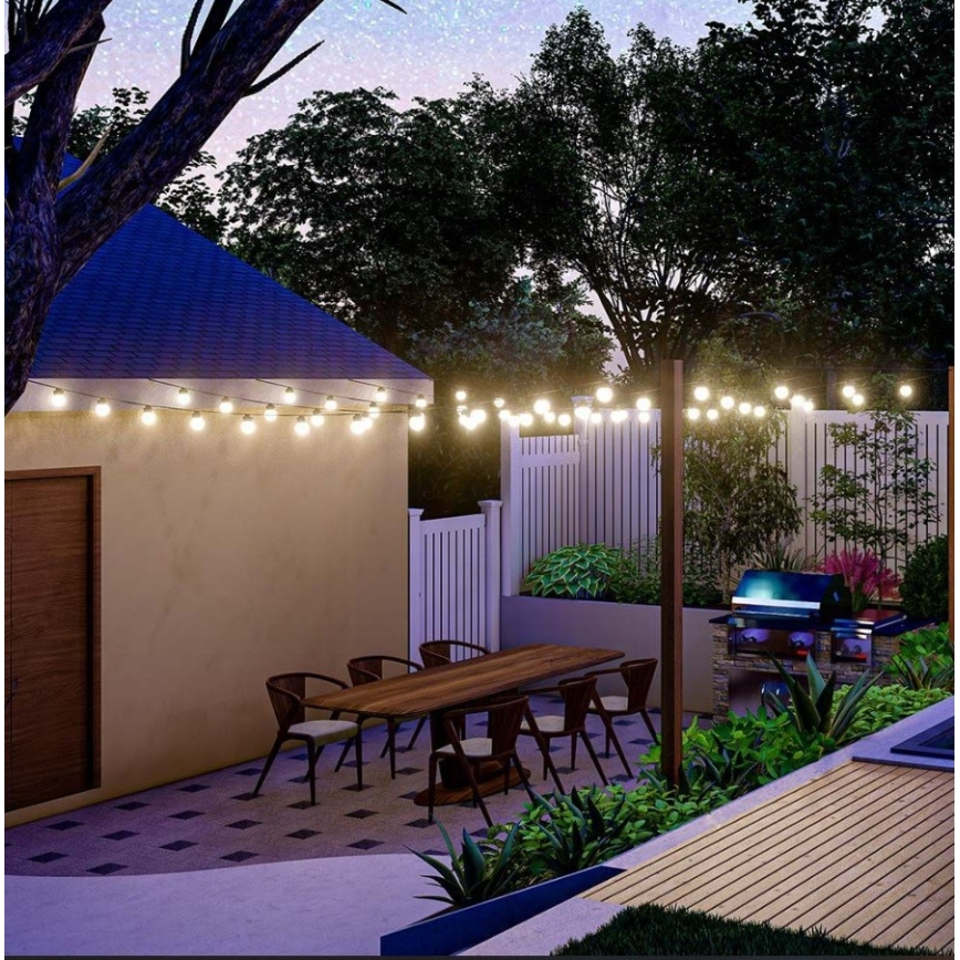 LED Łańcuch solarny 10xLED/0,5/4,5V 12 m 3000K IP44 1200 mAh + zdalne sterowanie