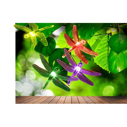 LED Łańcuch solarny 10xLED/1,2V IP44 ważki