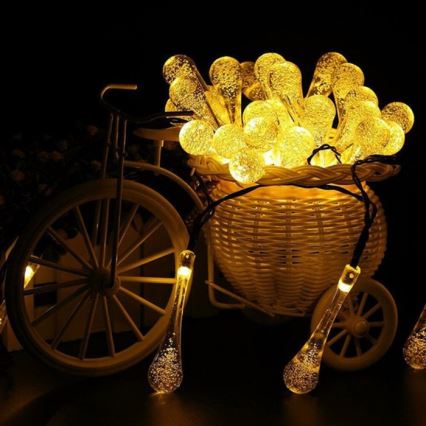 Łańcuch solarny LED z czujnikiem zmierzchu 20xLED/0,72W/1,2V 600 mAh 4,7m IP44