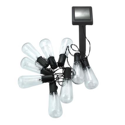 LED Łańcuch solarny EDISON 10xLED/1,2V 300 mAh 3,8 m IP44