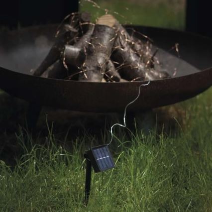 LED Łańcuch solarny LED/2,4W/1,2V 1xAA 15 m IP44 3000K 600 mAh