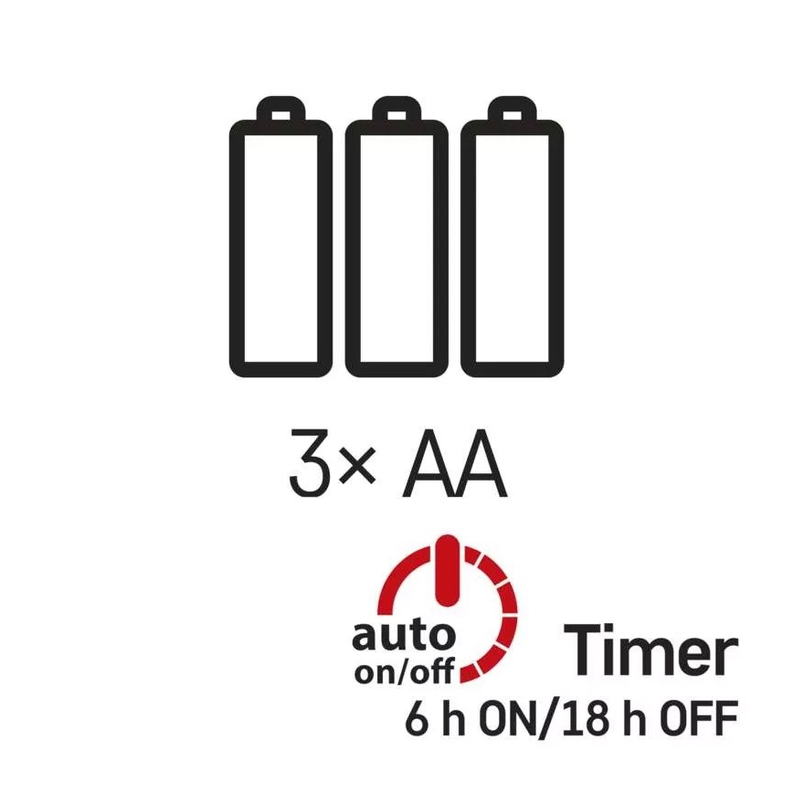 LED Łańcuch świąteczny 100xLED/3xAA 2,7 m zimna biel
