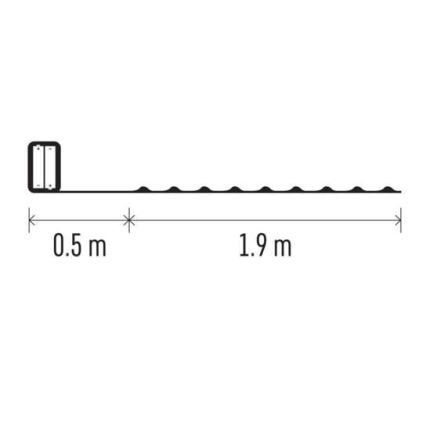 LED łańcuch świąteczny 20xLED/2,4m ciepła biel