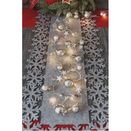 LED Łańcuch świąteczny 20xLED/2xAA 2,2 m ciepła biel
