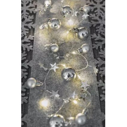 LED Łańcuch świąteczny 20xLED/2xAA 2,2 m ciepła biel