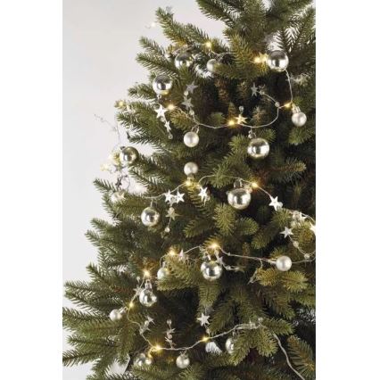 LED Łańcuch świąteczny 20xLED/2xAA 2,2 m ciepła biel