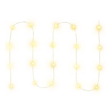 LED łańcuch świąteczny 20xLED/2xAA 2,3 m ciepła biel