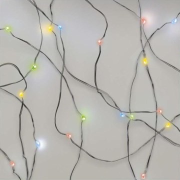 LED łańcuch świąteczny 20xLED/2xAA 2,4m wielokolorowy