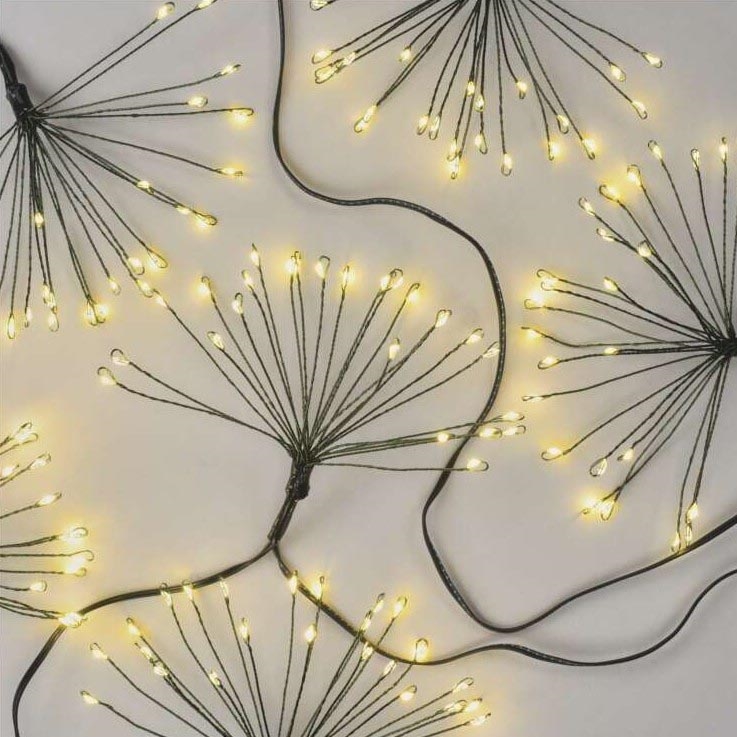 LED łańcuch świąteczny 300xLED 5,2+3 m ciepła biel