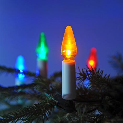 LED Łańcuch świąteczny FELICIA 10,5 m 16xLED/0,2W/14V/230V kolorowy