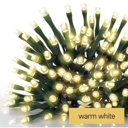 LED łańcuch świąteczny zewnętrzny 240 diod LED / 8 trybów, 29 m, IP44, ciepła biała