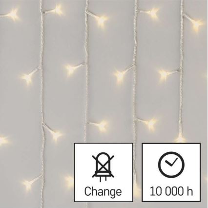 LED łańcuch świetlny na zewnątrz 300xLED/8 trybów 10 m IP44 ciepłe białe światło + pilot zdalnego sterowania