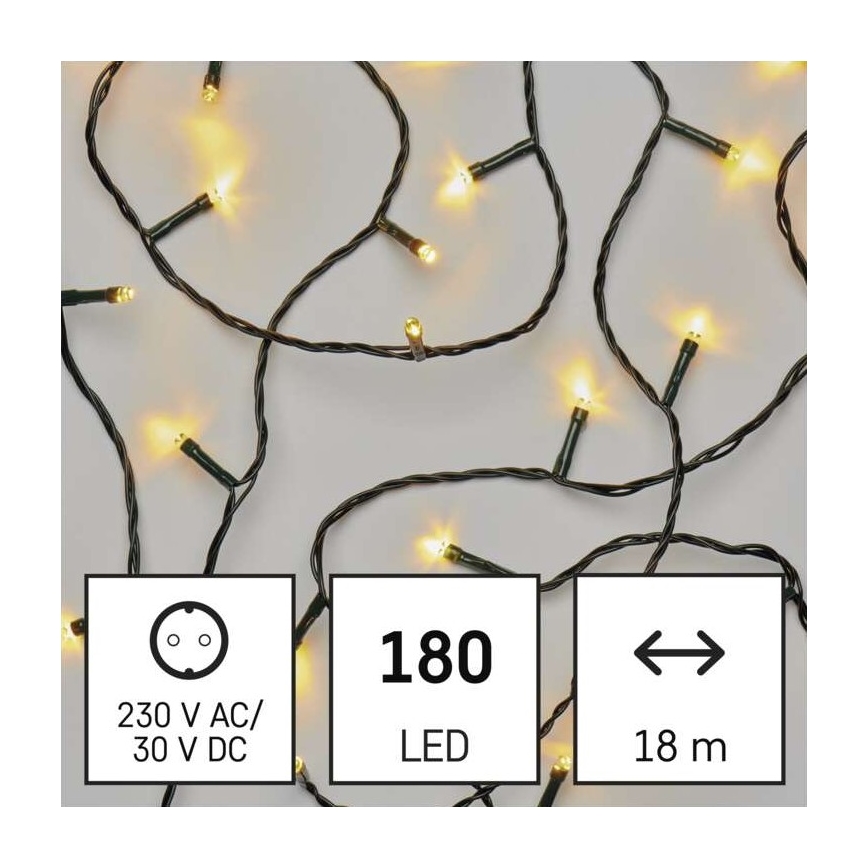 LED łańcuch świetlny zewnętrzny 180xLED/23m IP44 ciepła biel