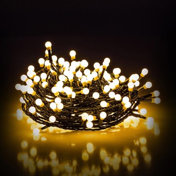 LED łańcuch zewnętrzny 100xLED/8 funkcji 15 m IP44 ciepła biel