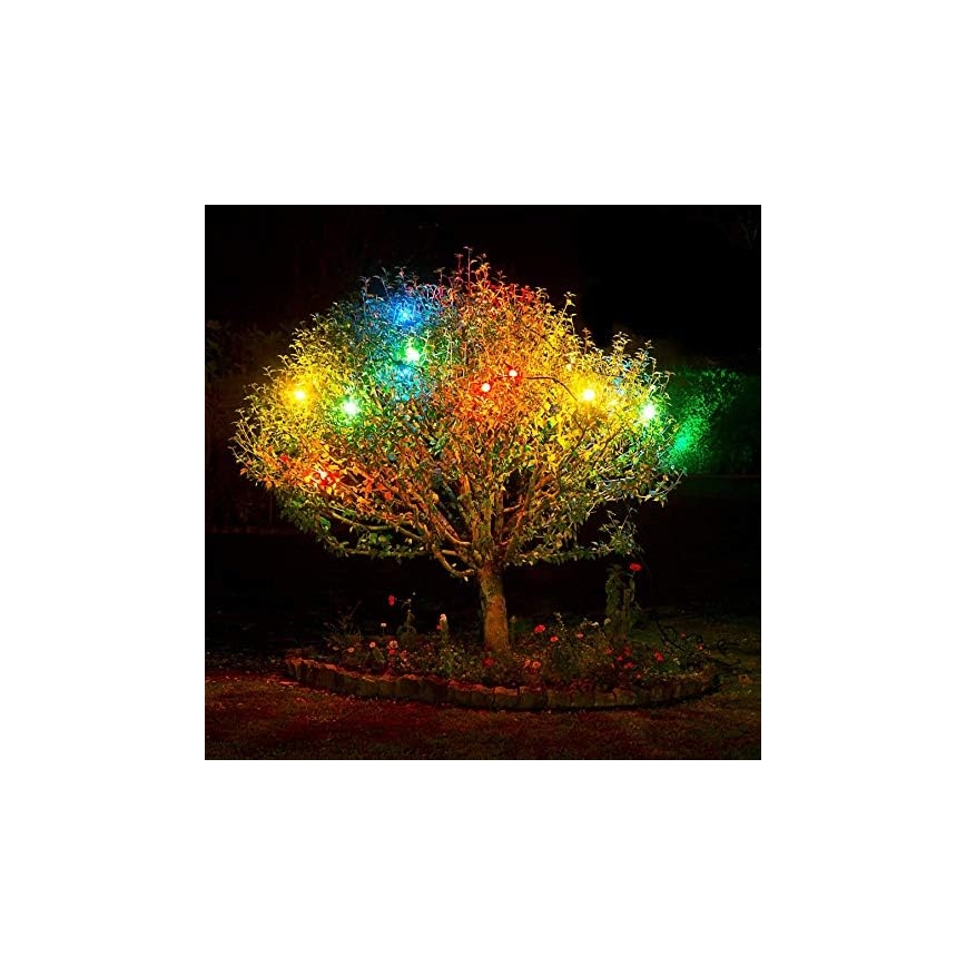 LED Łańcuch zewnętrzny EASY CONNECT 8xE27 5m IP44 wielobarwny