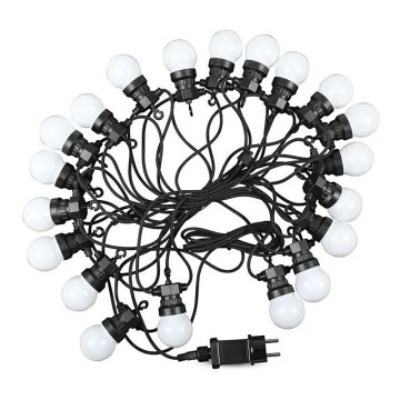 LED Łańcuch zewnętrzny STRING 10m 20xLED/0,5W/230V IP44 6000K