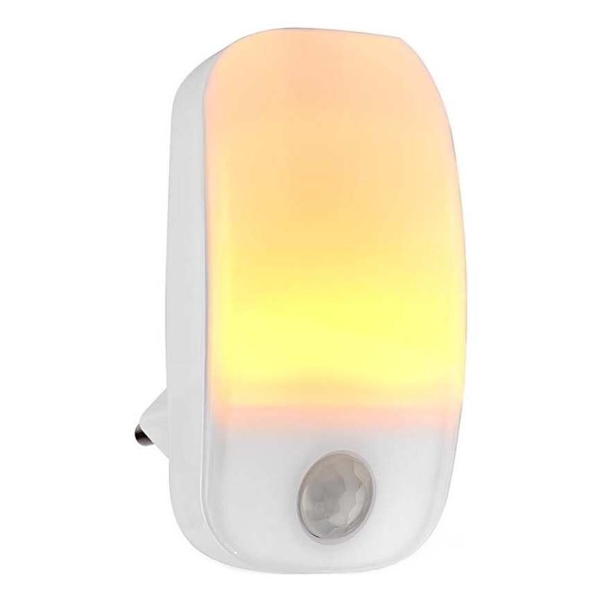 LED Laorientacyjna do kontaktu z czujnikiem ruchu i zmierzchu LED/0,55W/230V biały