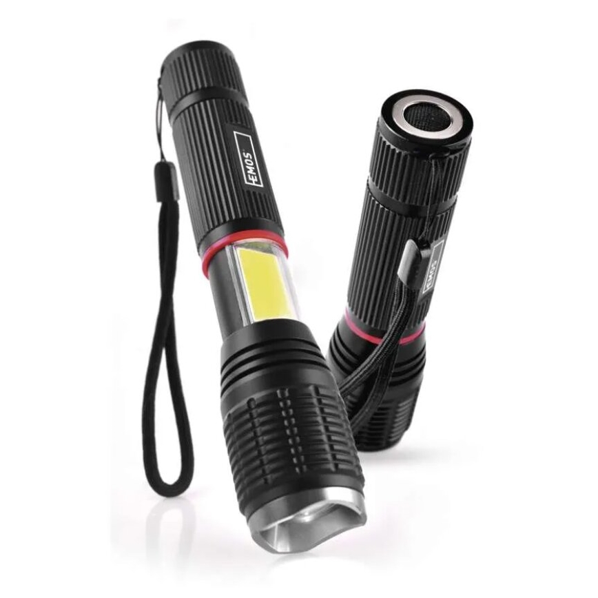 LED Latarka 2w1 COB LED/3xAAA