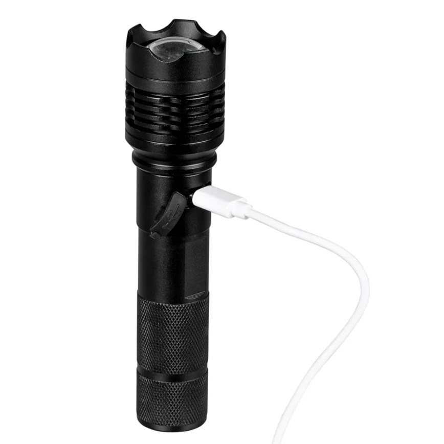 LED Latarka akumulatorowa LED/10W/5V IPX4 800 błyszcząca 1200 mAh