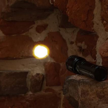 LED Ściemnialna latarka akumulatorowa z funkcją powerbanku LED/30W/5V IPX5 1060 błyszcząca 5000 mAh