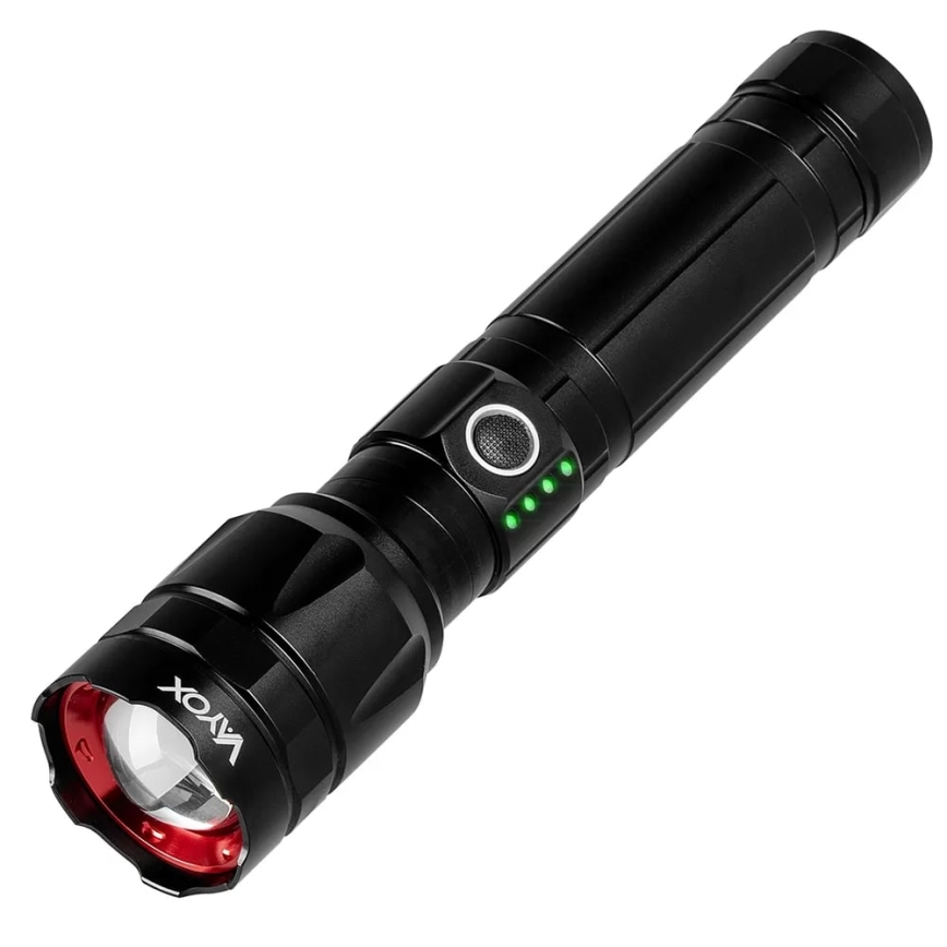 LED Ściemnialna latarka akumulatorowa z funkcją powerbanku LED/30W/5V IPX5 1060 błyszcząca 5000 mAh
