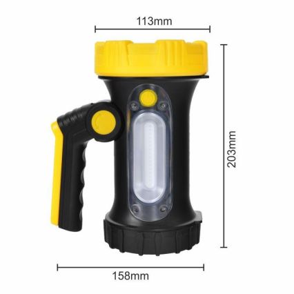 LED Latarka akumulatorowa LED/5W/4000mAh + LED/3W