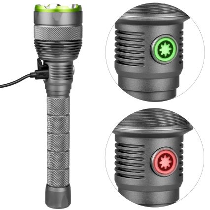 LED Ściemnialna akumulatorowa latarka z funkcją power banku LED/5V IPX7 10000 błyszcz. 2600 mAh