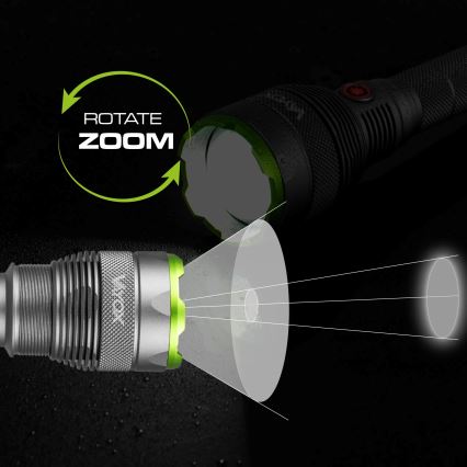 LED Ściemnialna akumulatorowa latarka z funkcją power banku LED/5V IPX7 10000 błyszcz. 2600 mAh