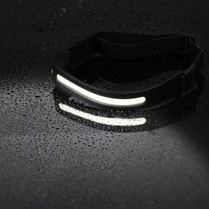 LED Regulowana czołówka ładowalna z czujnikiem 2xLED/5V IP44 350 lm 1200 mAh