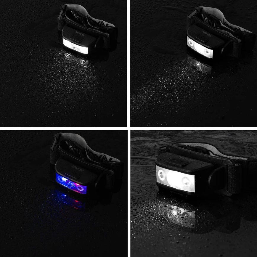LED Regulowana czołówka ładowalna 3xLED/5V IPX4 100 lm 1200 mAh