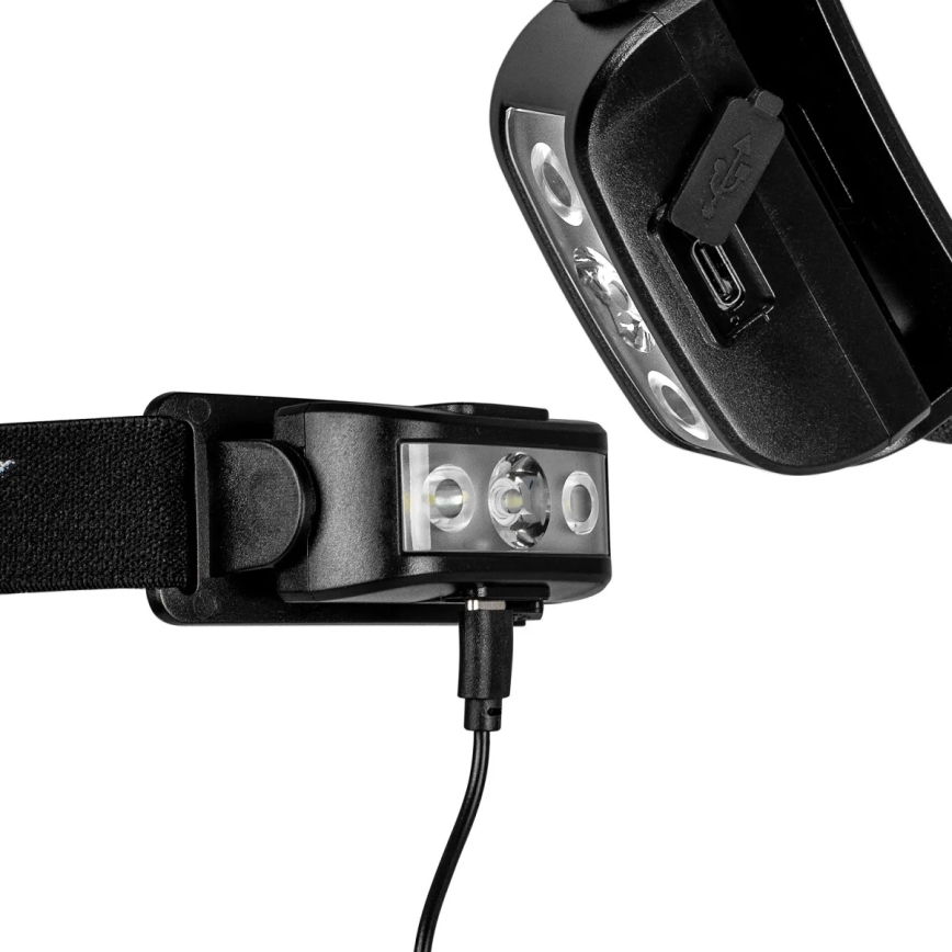LED Regulowana czołówka ładowalna 3xLED/5V IPX4 100 lm 1200 mAh