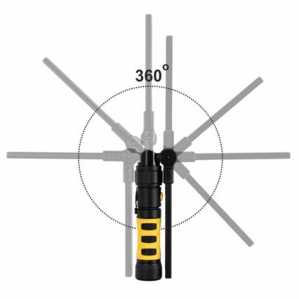 LED Latarka ładowana LED/5W/1800mA + LED/1W