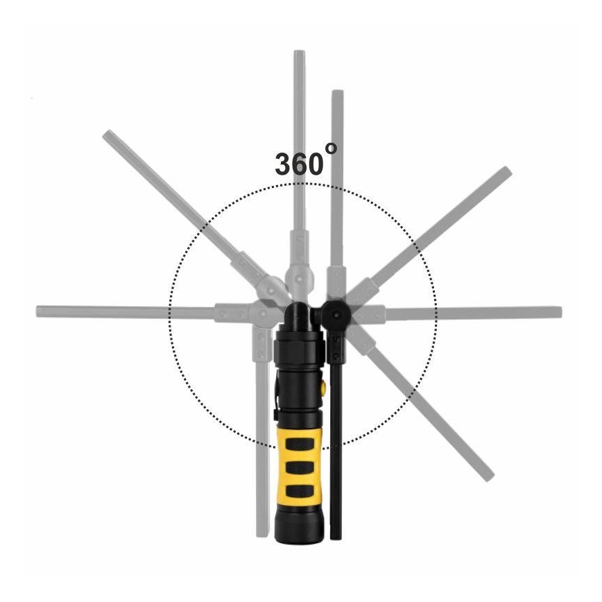 LED Latarka ładowana LED/5W/1800mA + LED/1W