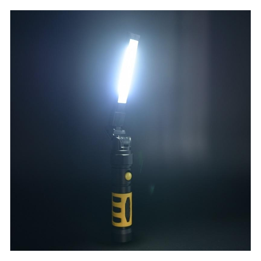 LED Latarka ładowana LED/5W/1800mA + LED/1W