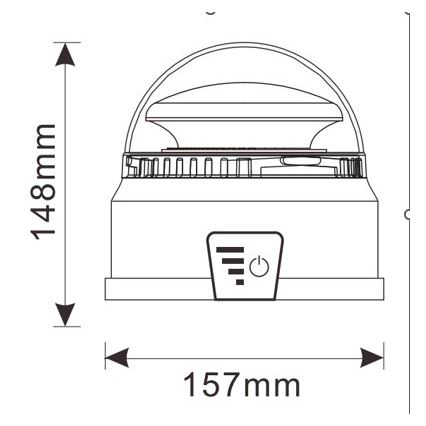 LED Latarnia ostrzegawcza LED/12-24V IP65