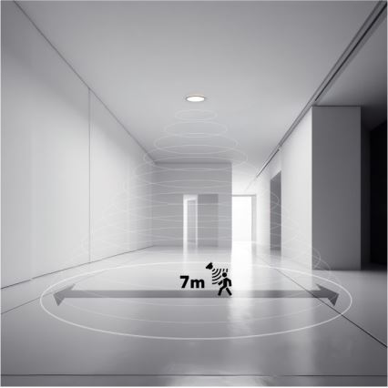 LED Lampa łazienkowa z czujnikiem ruchu i zmierzchu NIVERA LED/12W/230V IP54 3000/4000/6000K śr. 22,5 cm biały + zdalne sterowanie