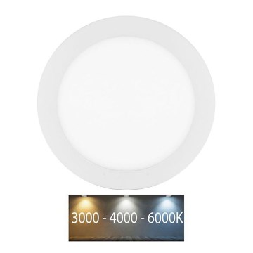 LED Łazienkowa oprawa wpuszczana LADA LED/12W/230V 3000/4000/6000K śr. 17 cm IP44 biała