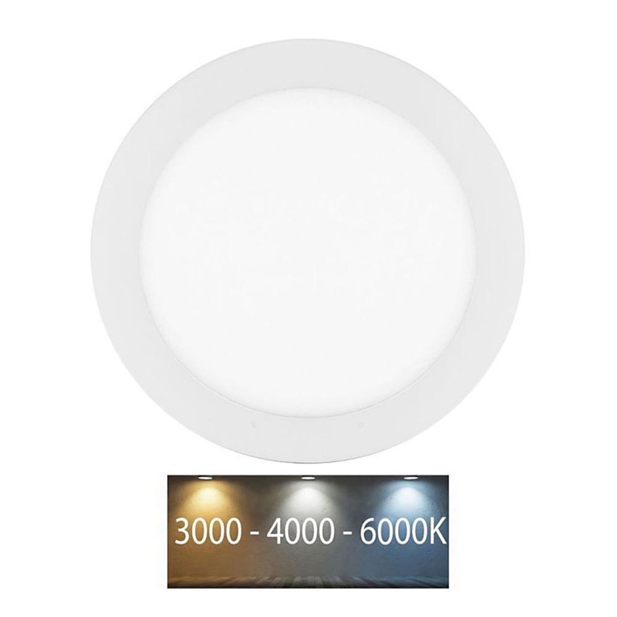 LED Łazienkowa oprawa wpuszczana LADA LED/12W/230V 3000/4000/6000K śr. 17 cm IP44 biała