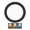 LED Łazienkowa oprawa wpuszczana LADA LED/25W/230V 3000/4000/6000K śr. 30 cm IP44 czarne