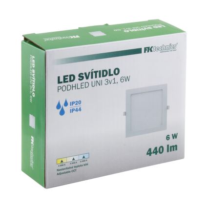 LED Łazienkowa oprawa wpuszczana LED/6W/230V 3000/4000/6000K IP44