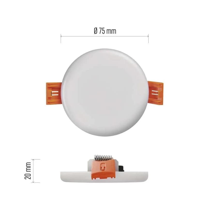 LED Łazienkowa oprawa wpuszczana LED/6W/230V IP65
