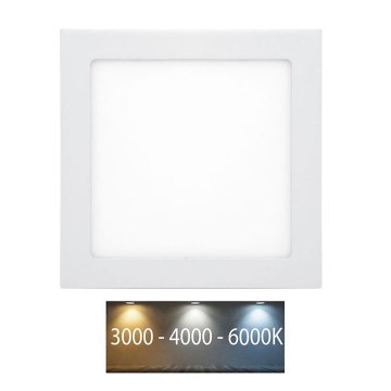 LED Łazienkowa oprawa wpuszczana RAFA LED/12W/230V 3000/4000/6000K 17x17 cm IP44 biała