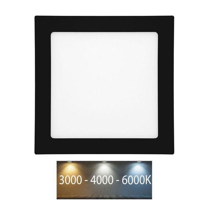 LED Łazienkowa oprawa wpuszczana RAFA LED/18W/230V 3000/4000/6000K 22x22 cm IP44 czarna