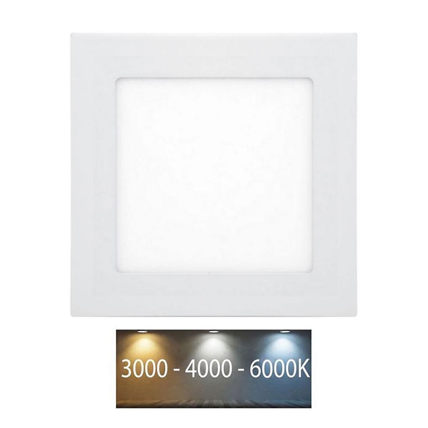 LED Łazienkowa oprawa wpuszczana RAFA LED/6W/230V 3000/4000/6000K 12x12 cm IP44 biała