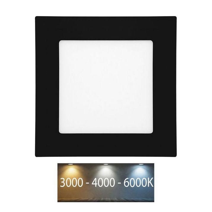 LED Łazienkowa oprawa wpuszczana RAFA LED/6W/230V 3000/4000/6000K 12x12 cm IP44 czarna