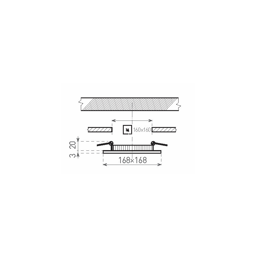 LED Łazienkowa oprawa wpuszczana VEGA LED/12W/230V 3800K 16,8 cm IP44