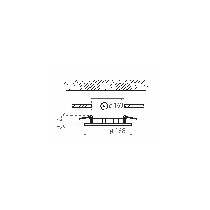LED Łazienkowa oprawa wpuszczana VEGA LED/12W/230V 3800K śr. 16,8 cm IP44 śnieżna biel